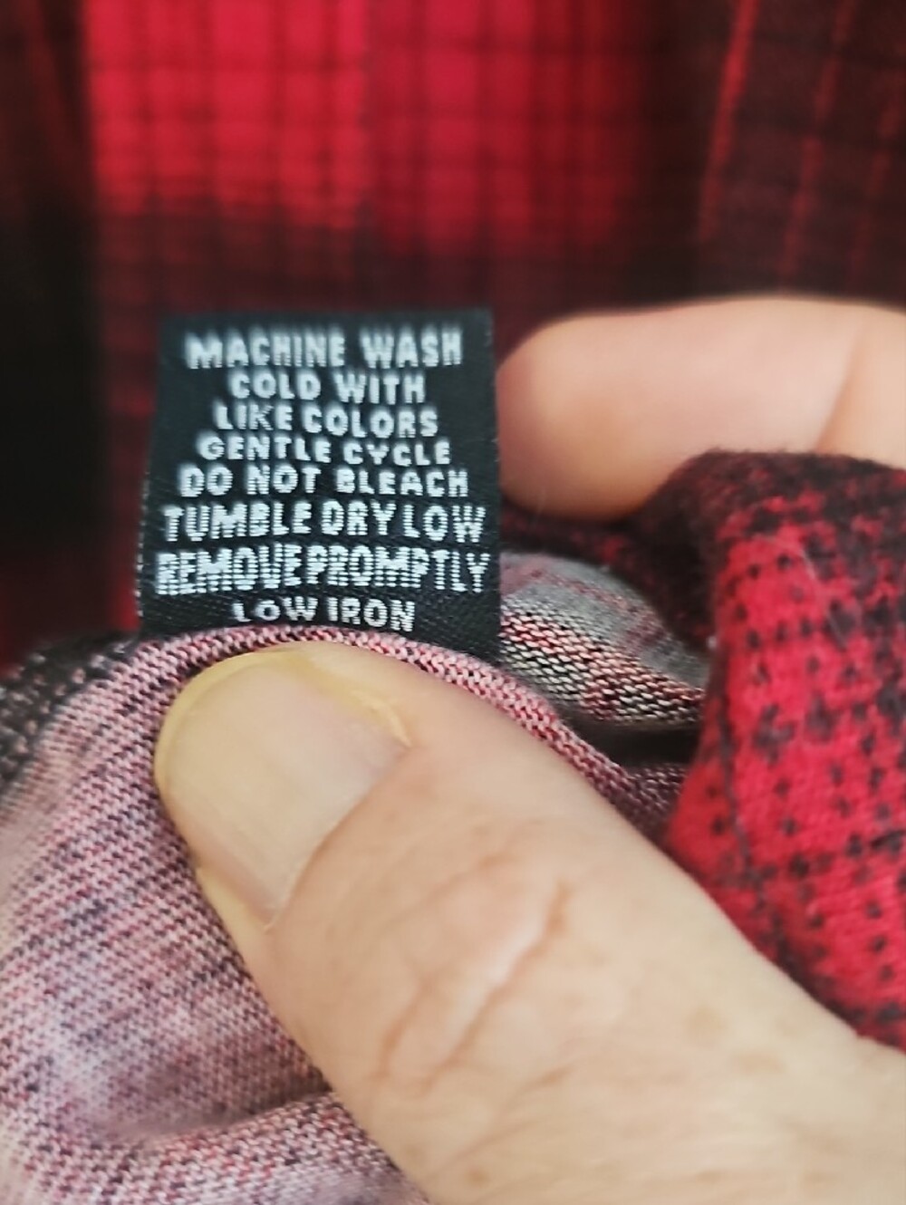 Robert Louis Red and Black Plaid Flannel Button-Down Shirt - Picture 3 of 5